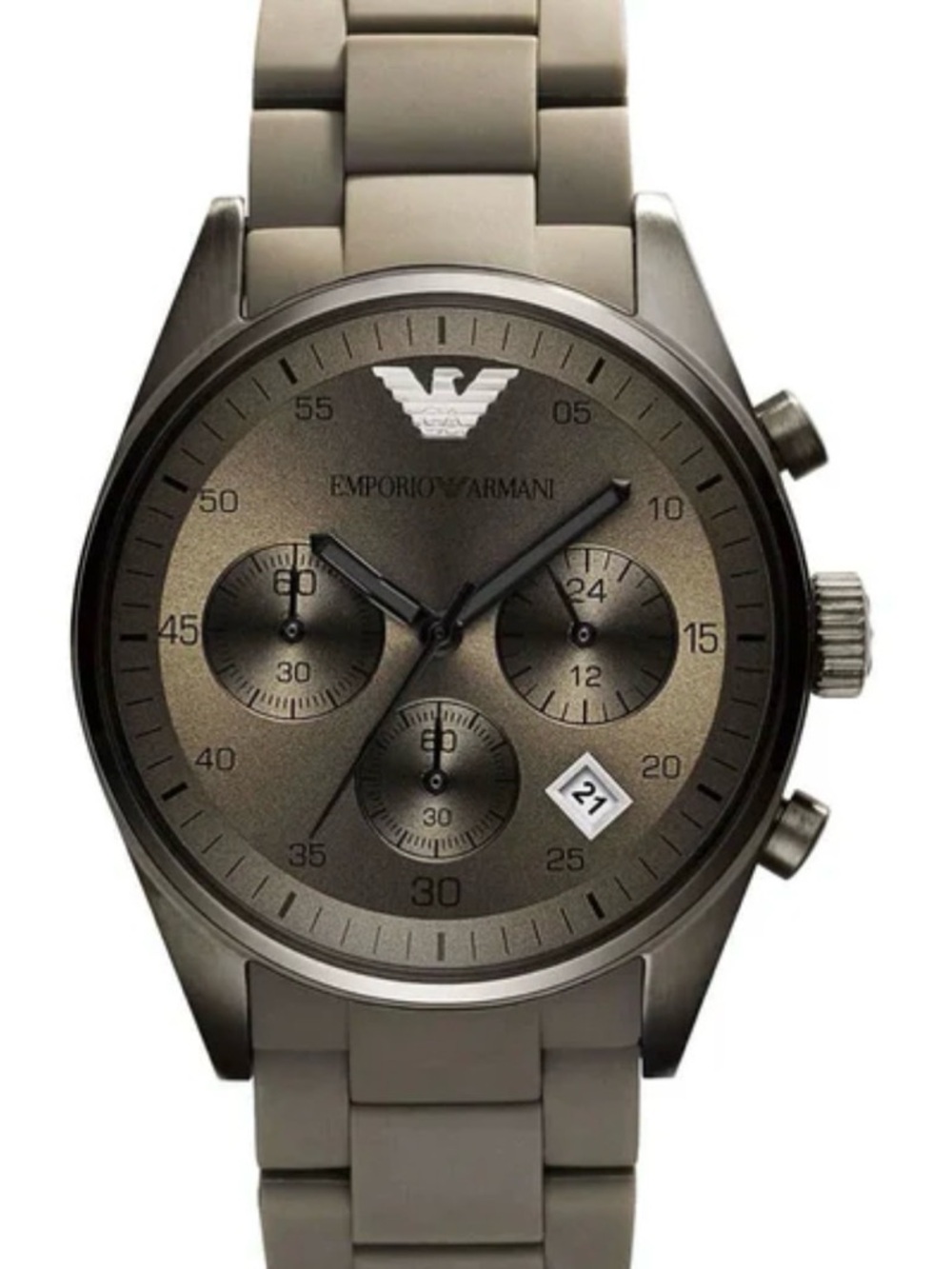 Emporio Armani Men's Chronograph Watch - Olive Metal Finish